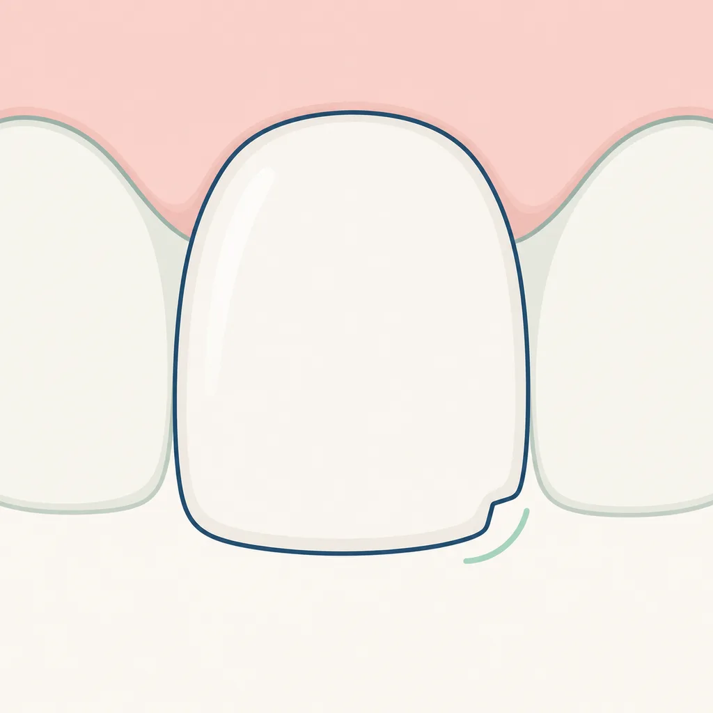 Chipped Tooth dental educational illustration