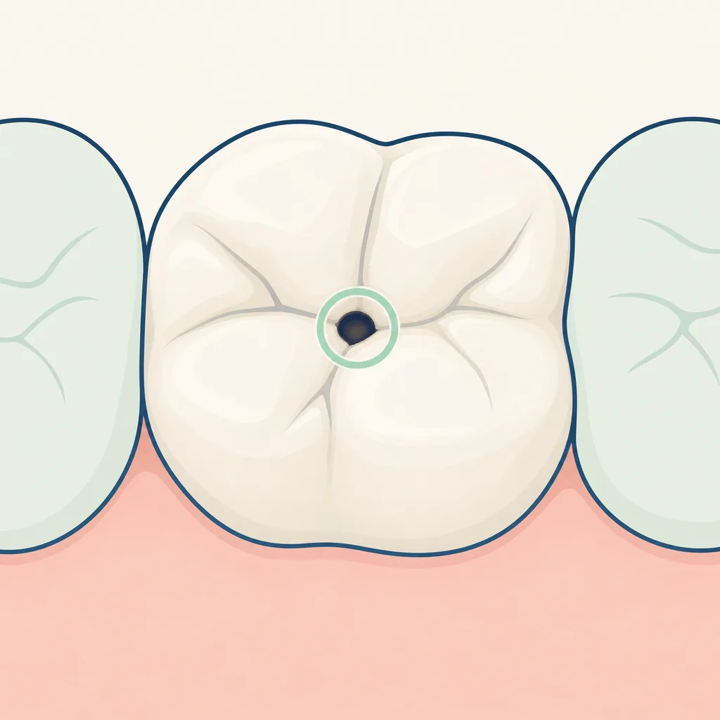 Hole in a Tooth dental educational illustration
