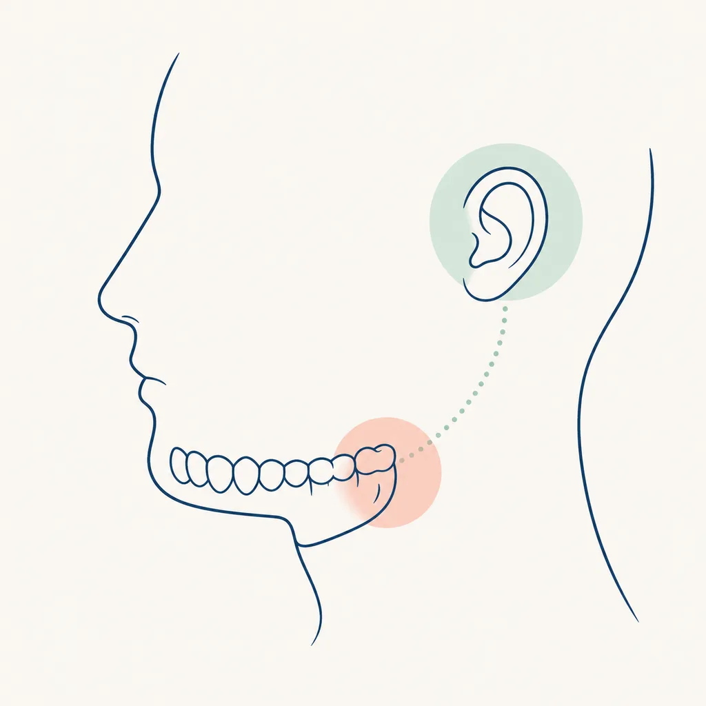 Earache With Tooth Pain dental educational illustration