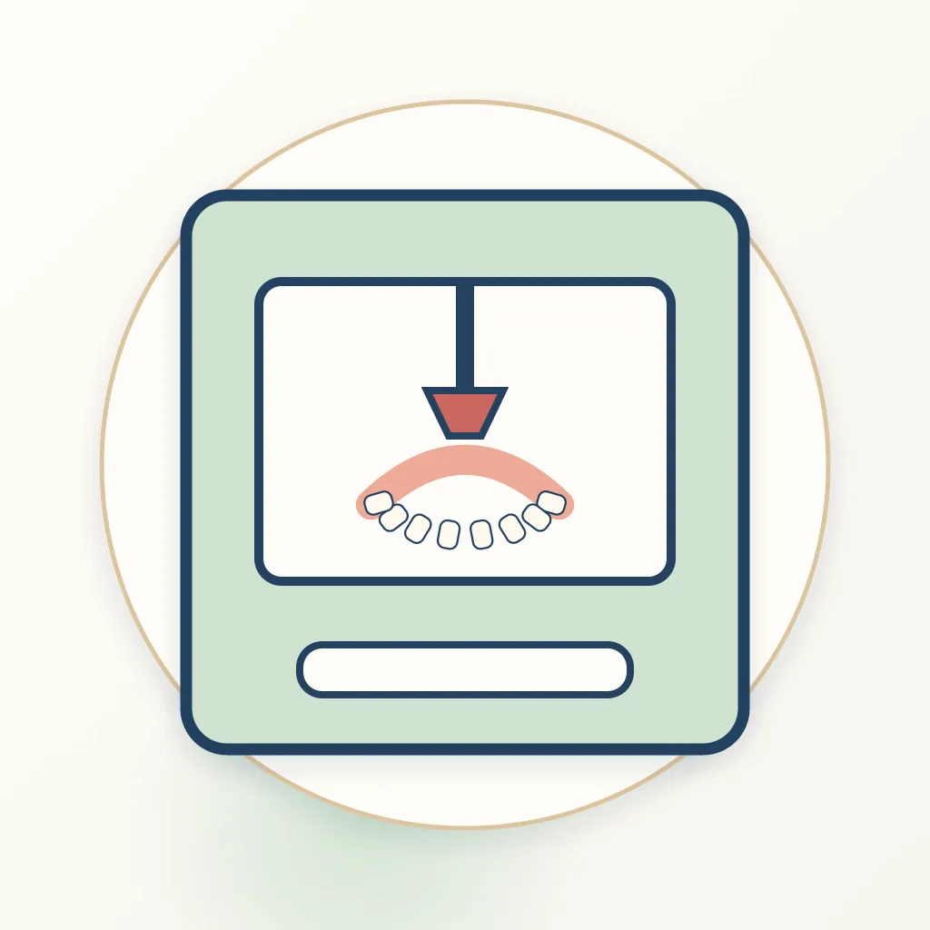 Clear Aligner 3D Printing dental educational illustration