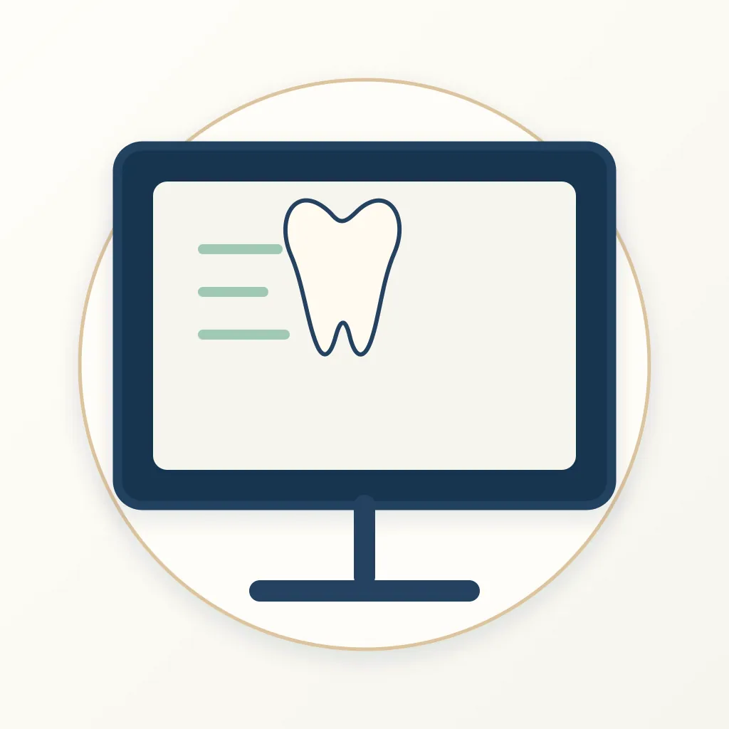 AI Cavity Detection dental educational illustration