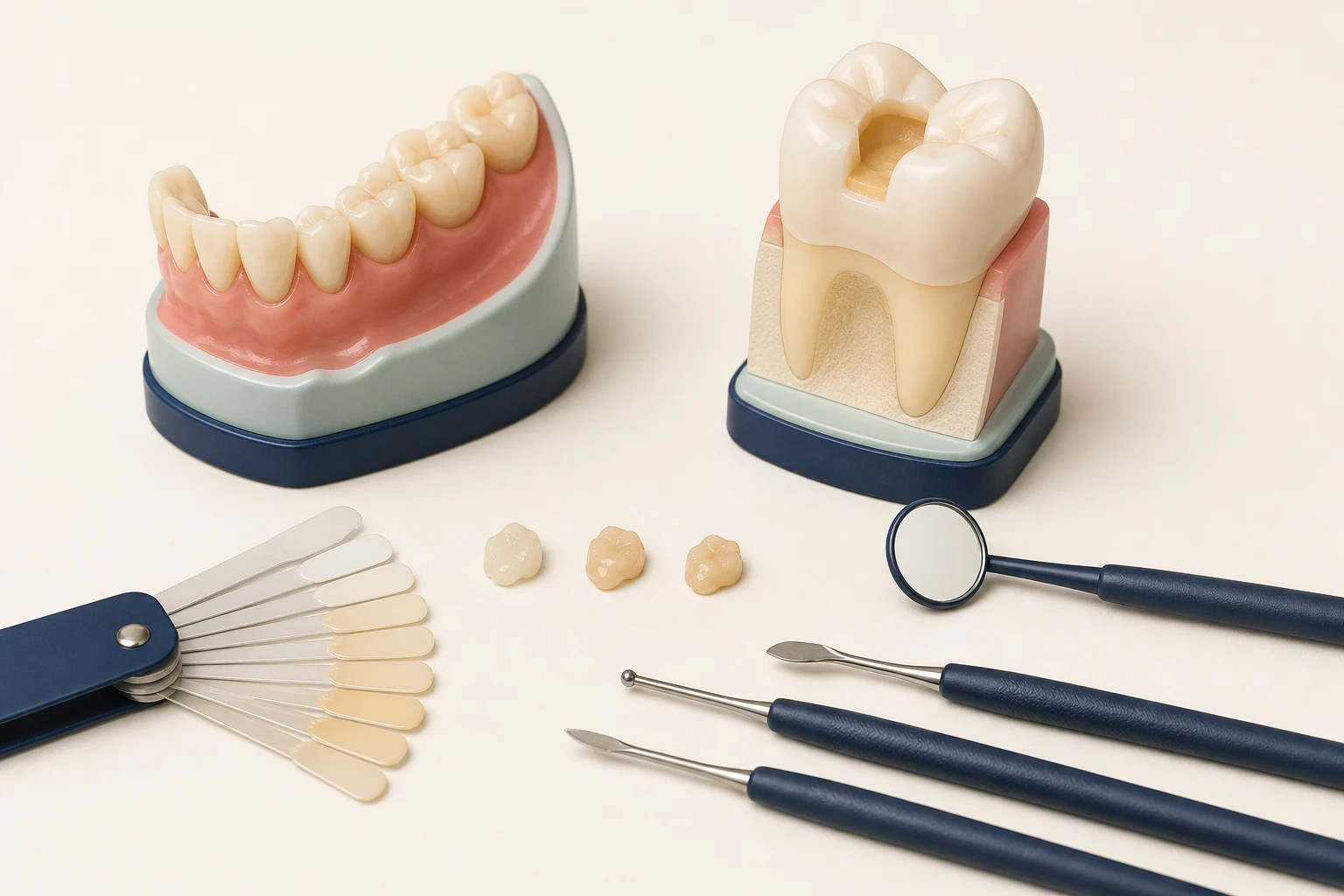 Composite Fillings dental educational illustration