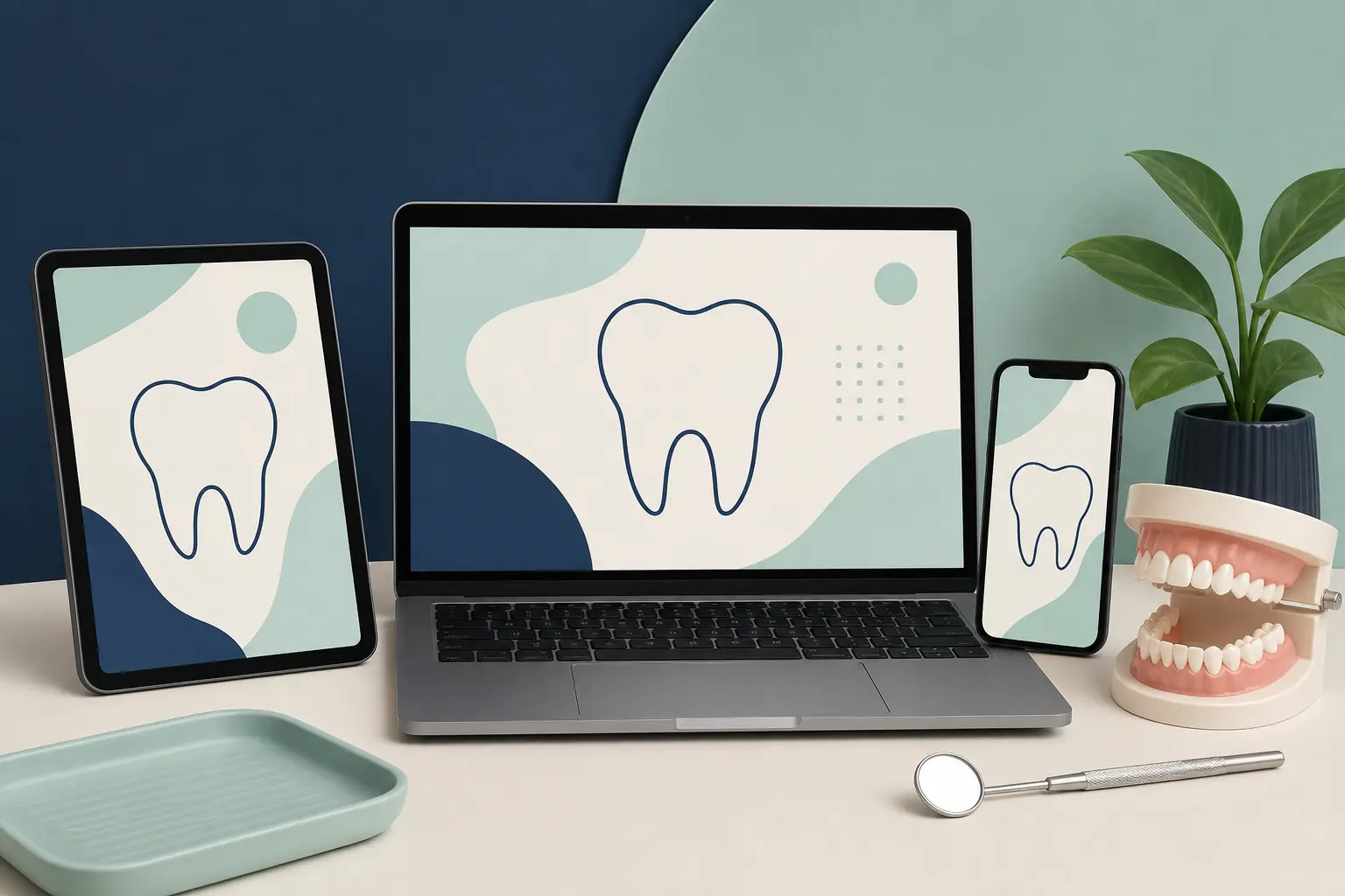 Online Dental Consultation dental educational illustration