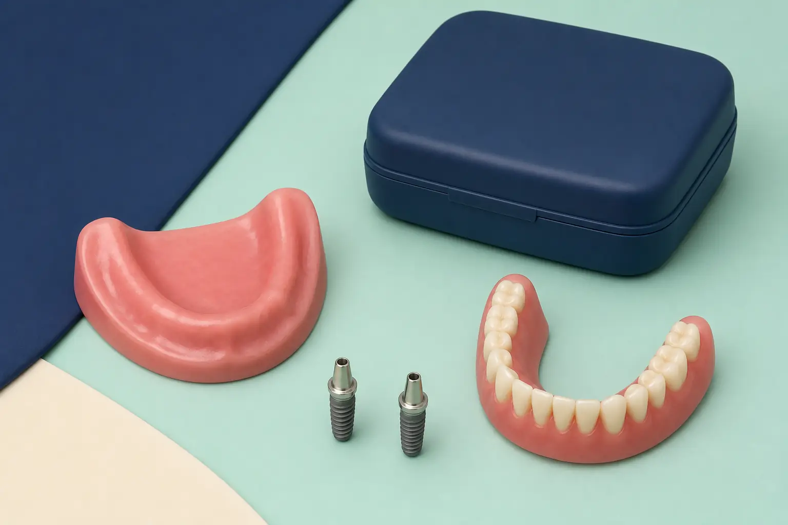 Implant-Supported Dentures dental educational illustration
