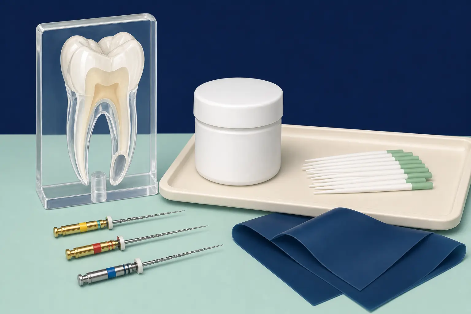 Apexification dental educational illustration