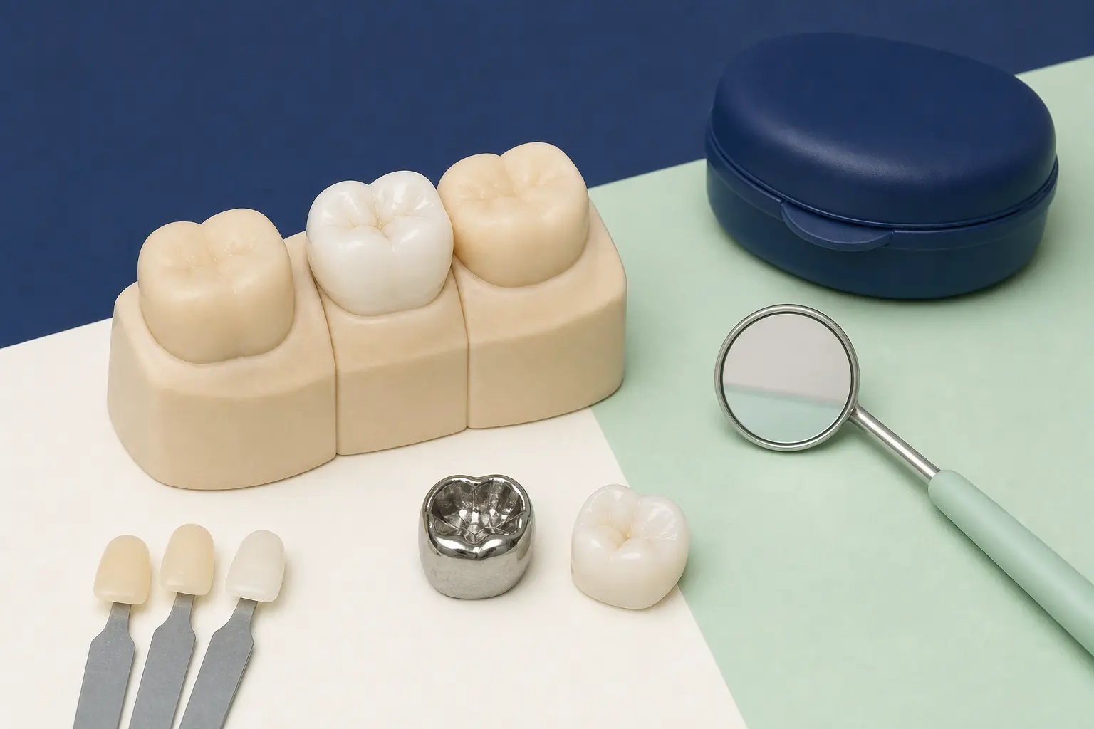 Pediatric Crowns (Stainless Steel / Zirconia) dental educational illustration
