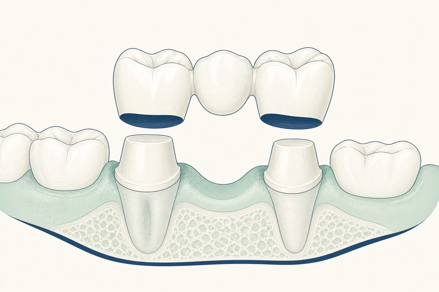 Dental Bridges dental educational illustration
