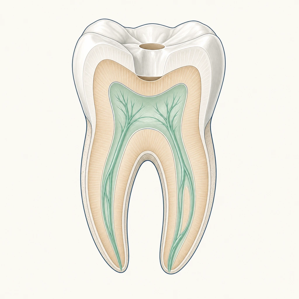 Root Canal dental educational illustration