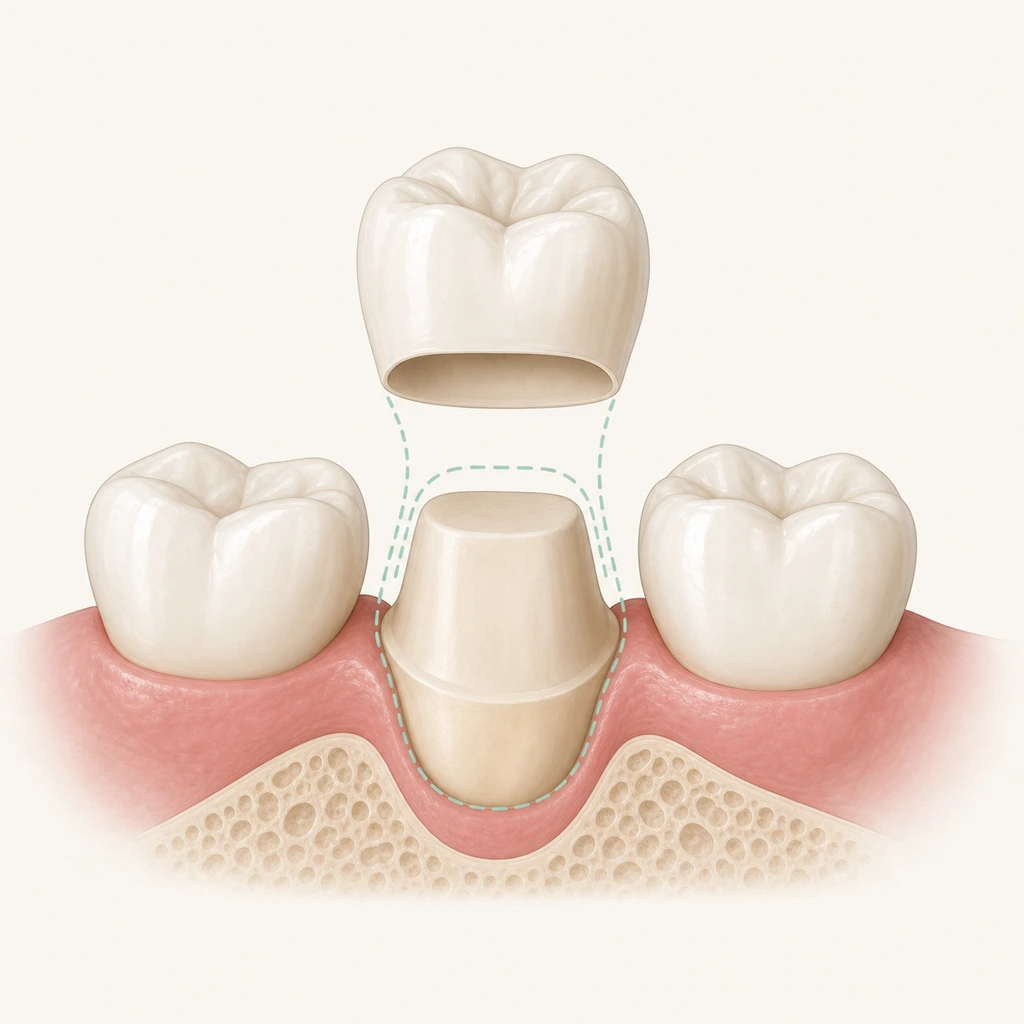 Dental Crowns dental educational illustration