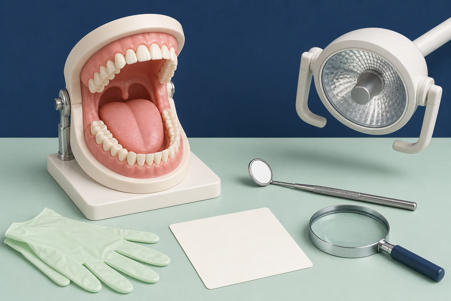 Oral Cancer Screening dental educational illustration
