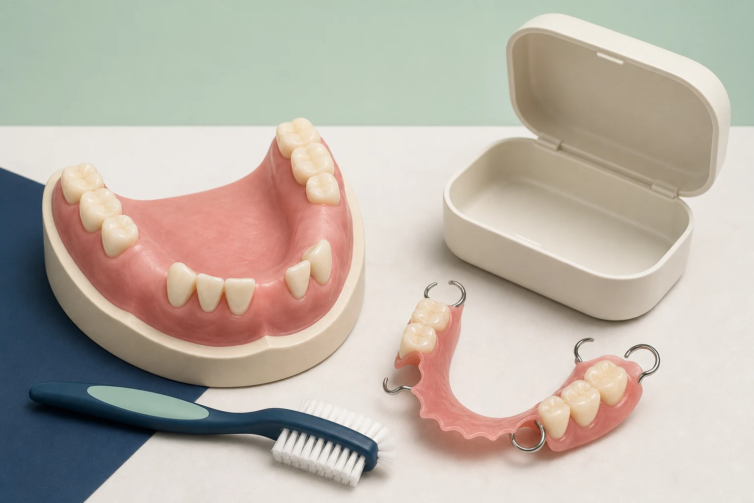 Partial Dentures dental educational illustration