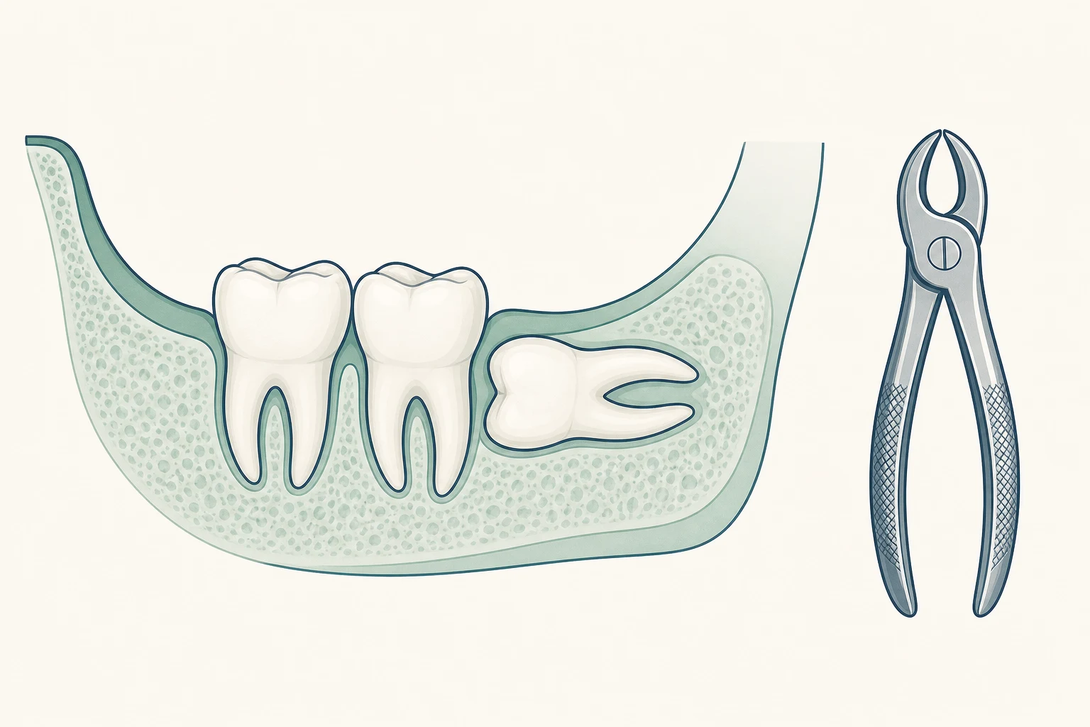 Wisdom Tooth Extraction dental educational illustration
