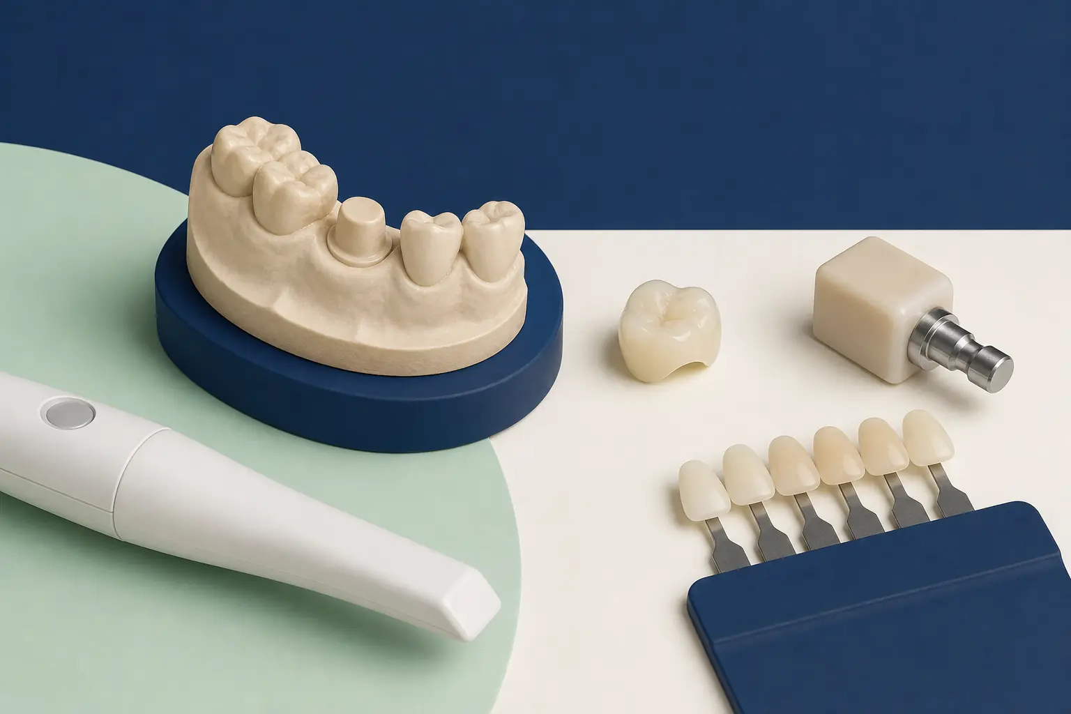 Same-Day Crowns (CEREC) dental educational illustration